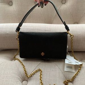 Tory Burch Cleo Calf Hair Fold Over Handbag